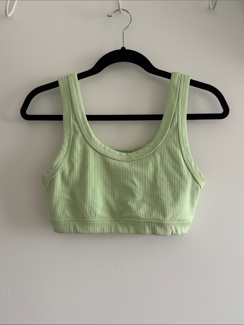 ALO Yoga Ribbed Sports Bra Tank in Light Lime Green